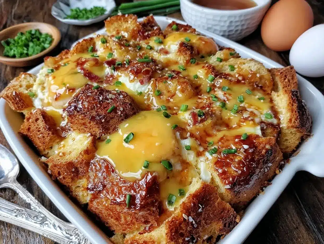 Easy Creamy Overnight Eggs Benedict Casserole preparation steps