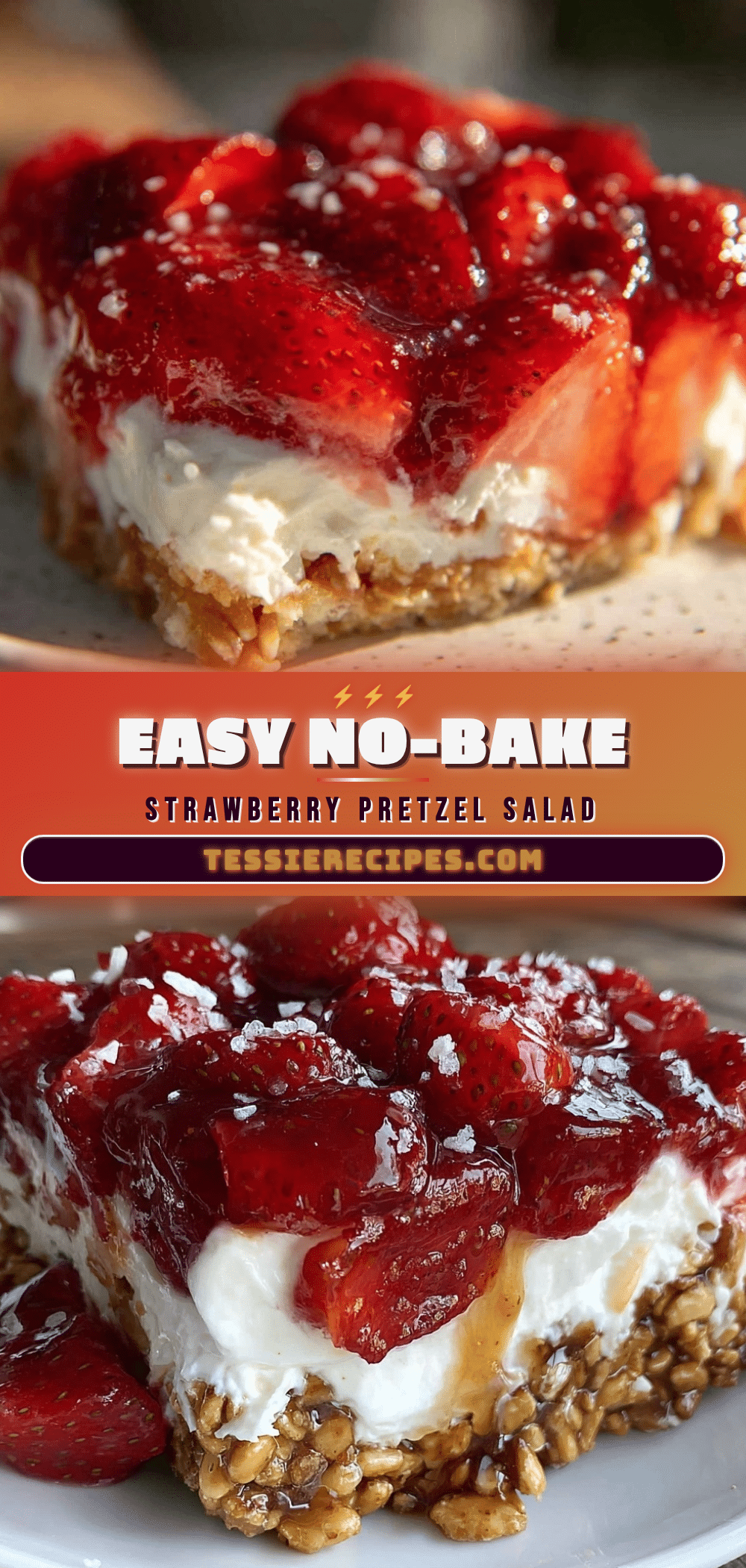easy no-bake strawberry pretzel salad recipe