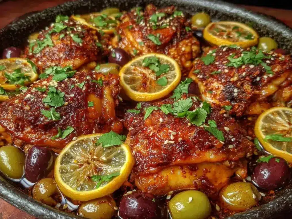 easy one-pan moroccan spiced chicken thighs - featured image