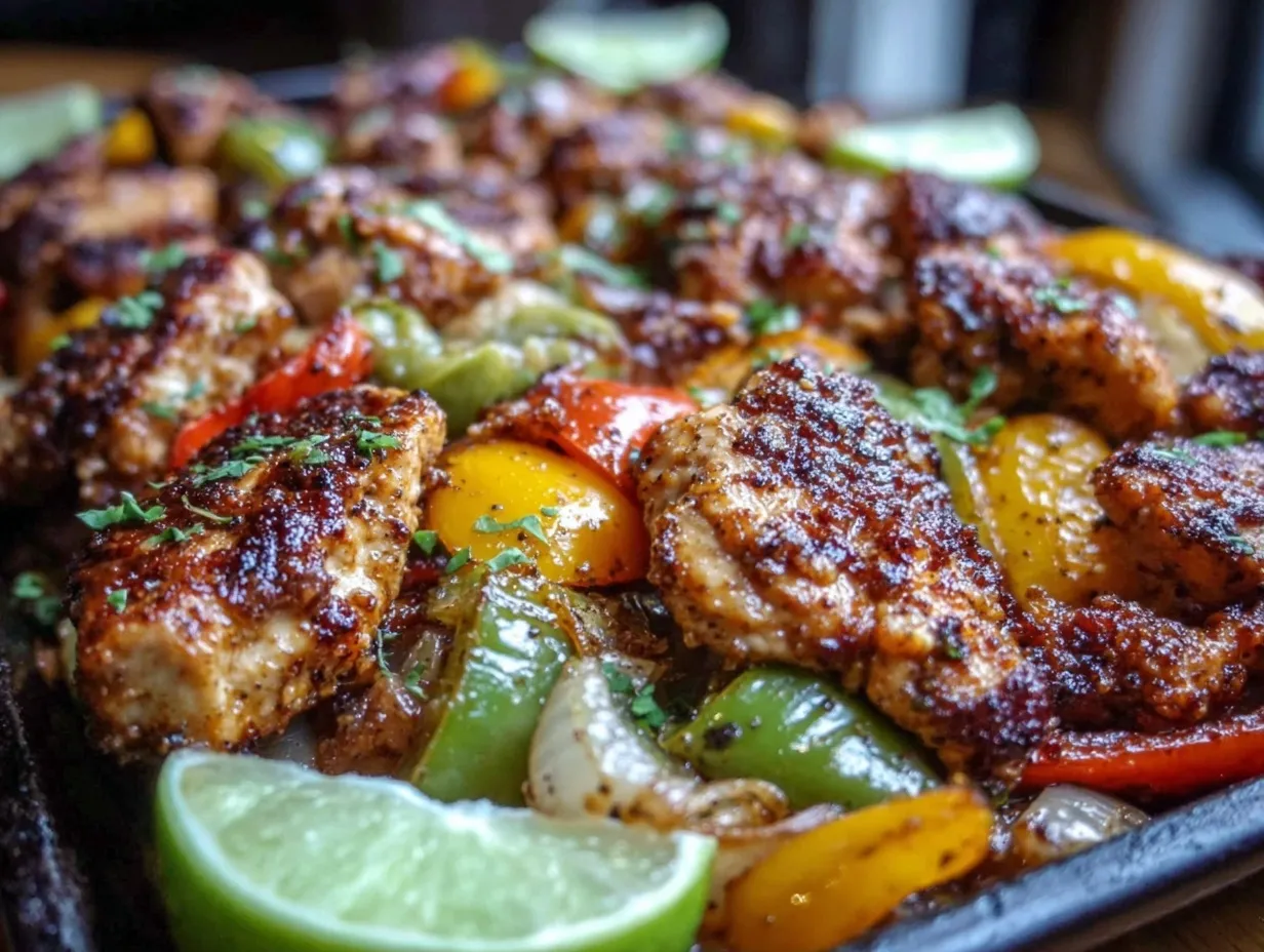 easy sheet pan fajita chicken preparation steps