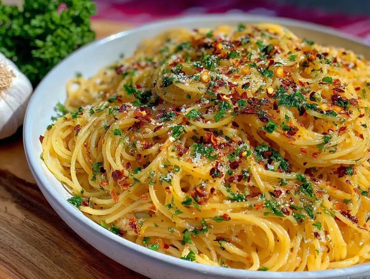 easy spaghetti aglio e olio preparation steps