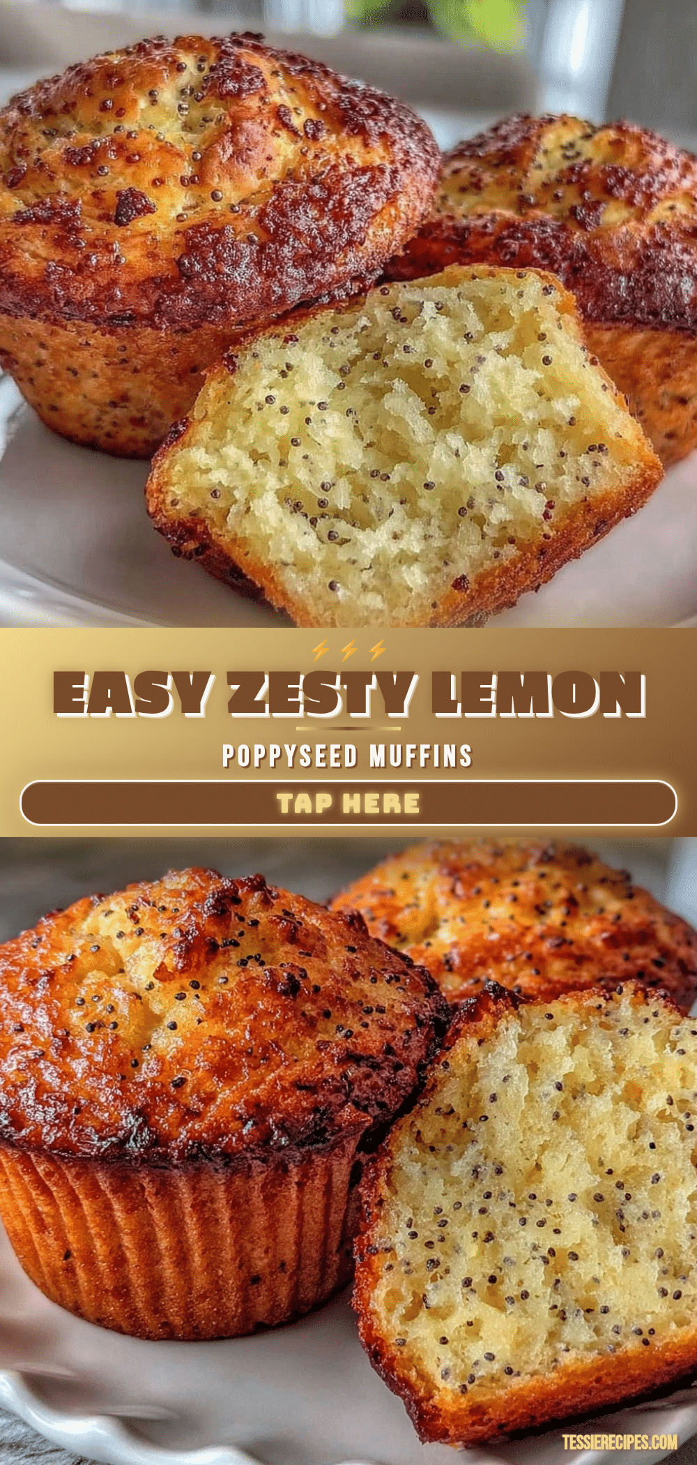 easy zesty lemon poppyseed muffins recipe
