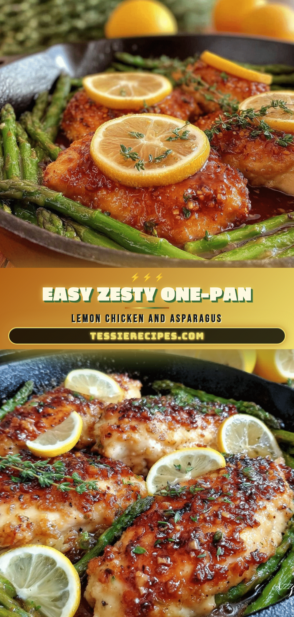 easy zesty one-pan lemon chicken and asparagus recipe
