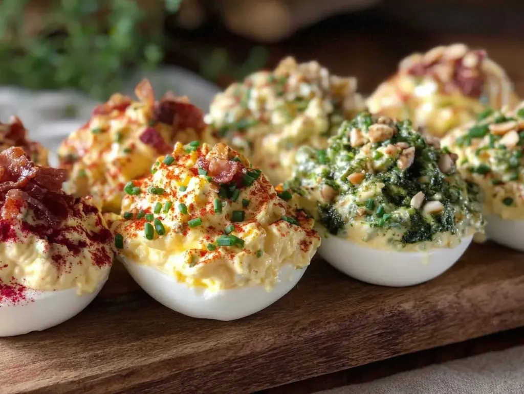 flavorful deviled eggs three ways - featured image