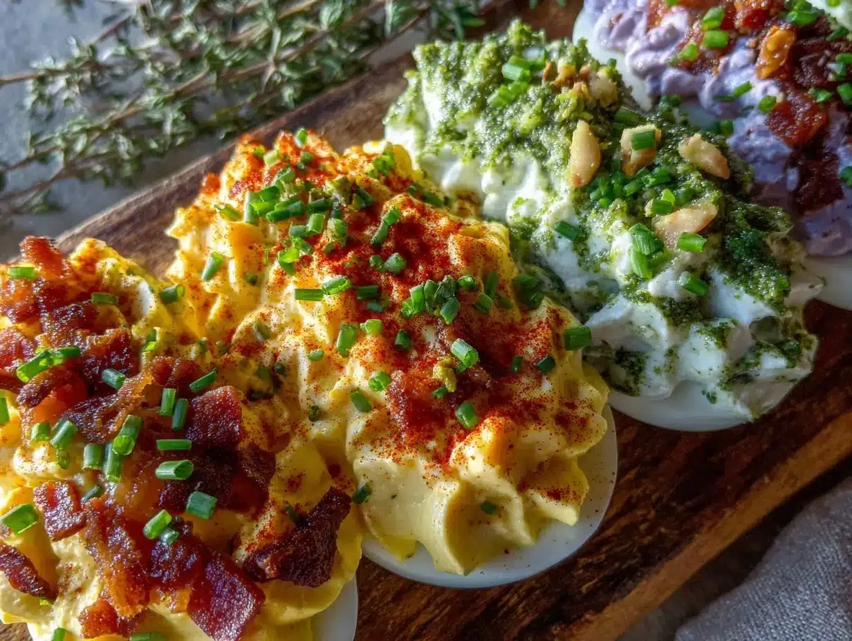flavorful deviled eggs three ways preparation steps
