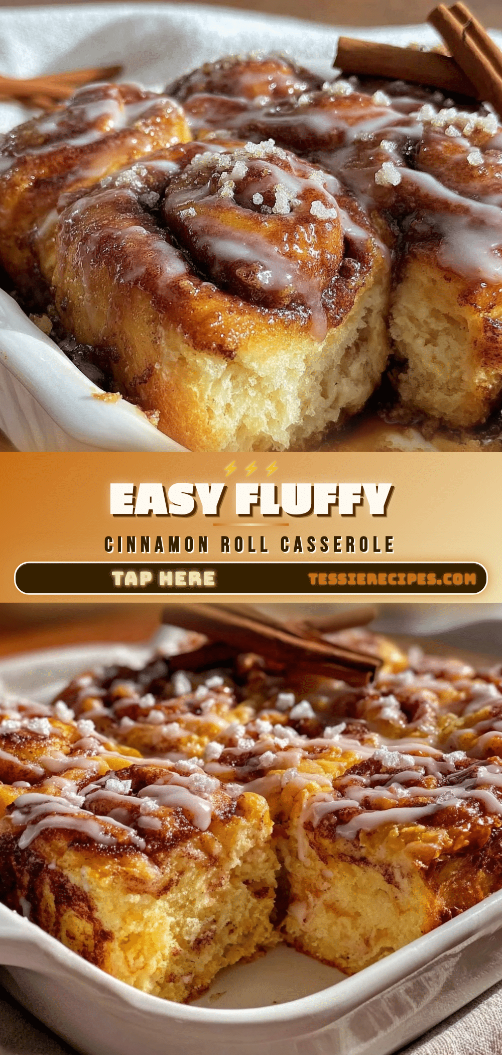 fluffy cinnamon roll casserole recipe