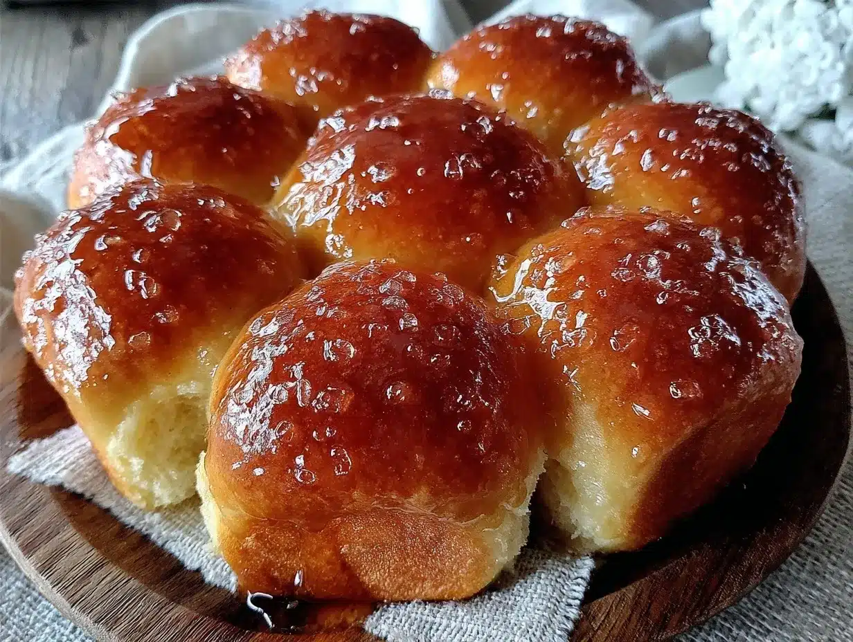 fluffy honey butter dinner rolls preparation steps