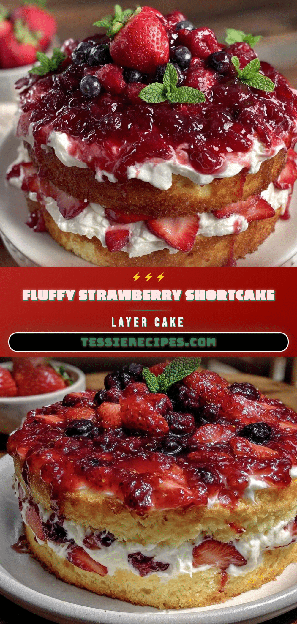 fluffy strawberry shortcake layer cake recipe