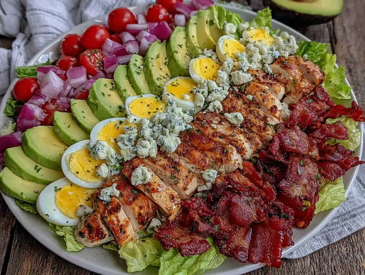 fresh classic cobb salad preparation steps