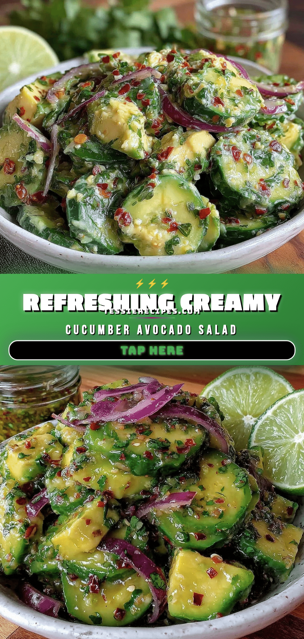 fresh cucumber avocado salad recipe