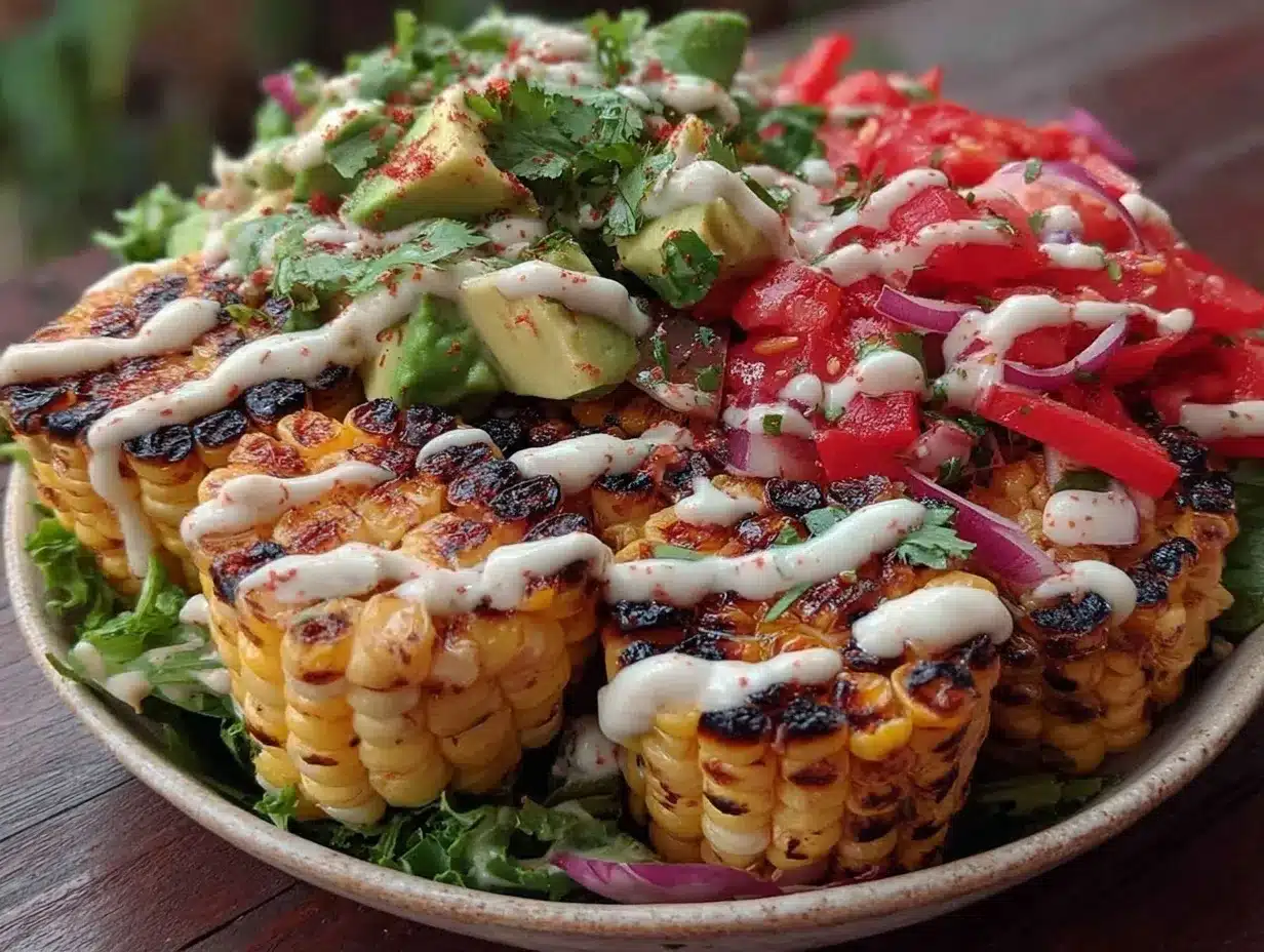 Fresh Grilled Corn and Avocado Salad preparation steps