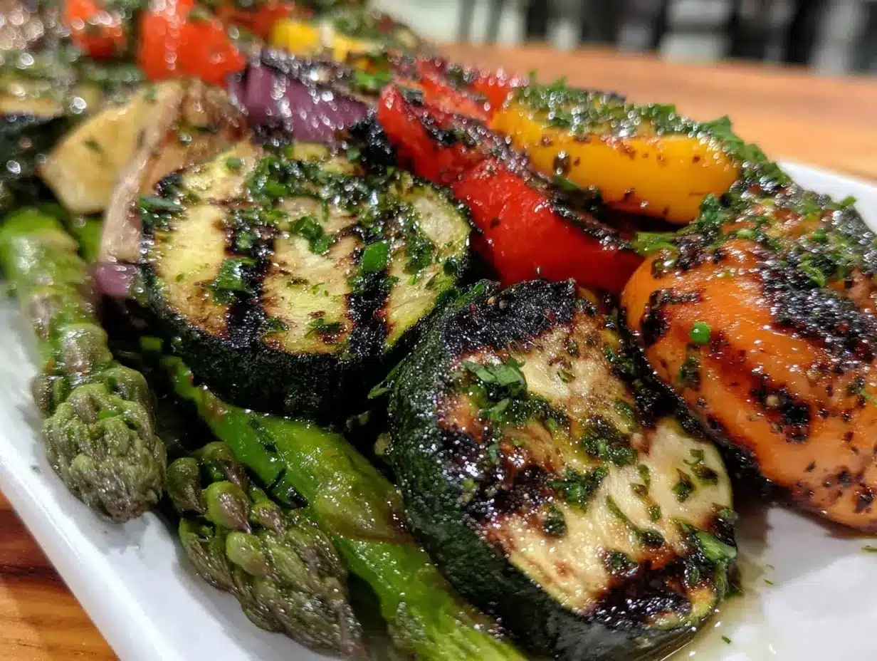 fresh grilled vegetable platter preparation steps