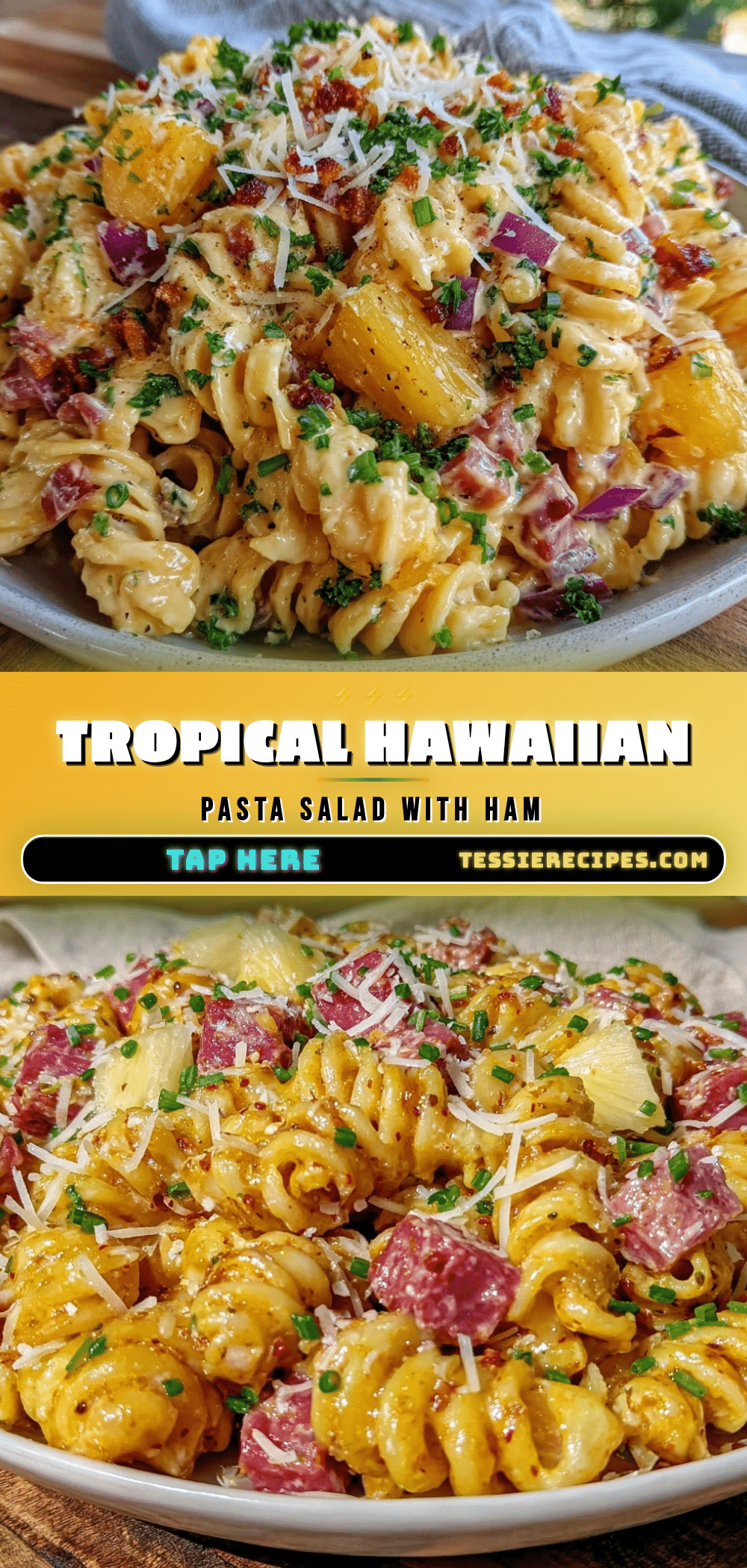 fresh Hawaiian pasta salad recipe