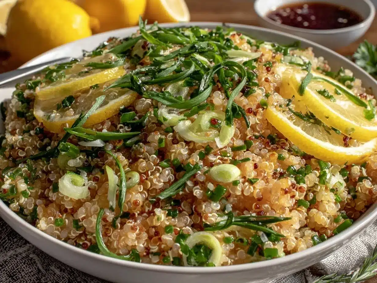 Fresh Lemon Herb Quinoa Salad preparation steps