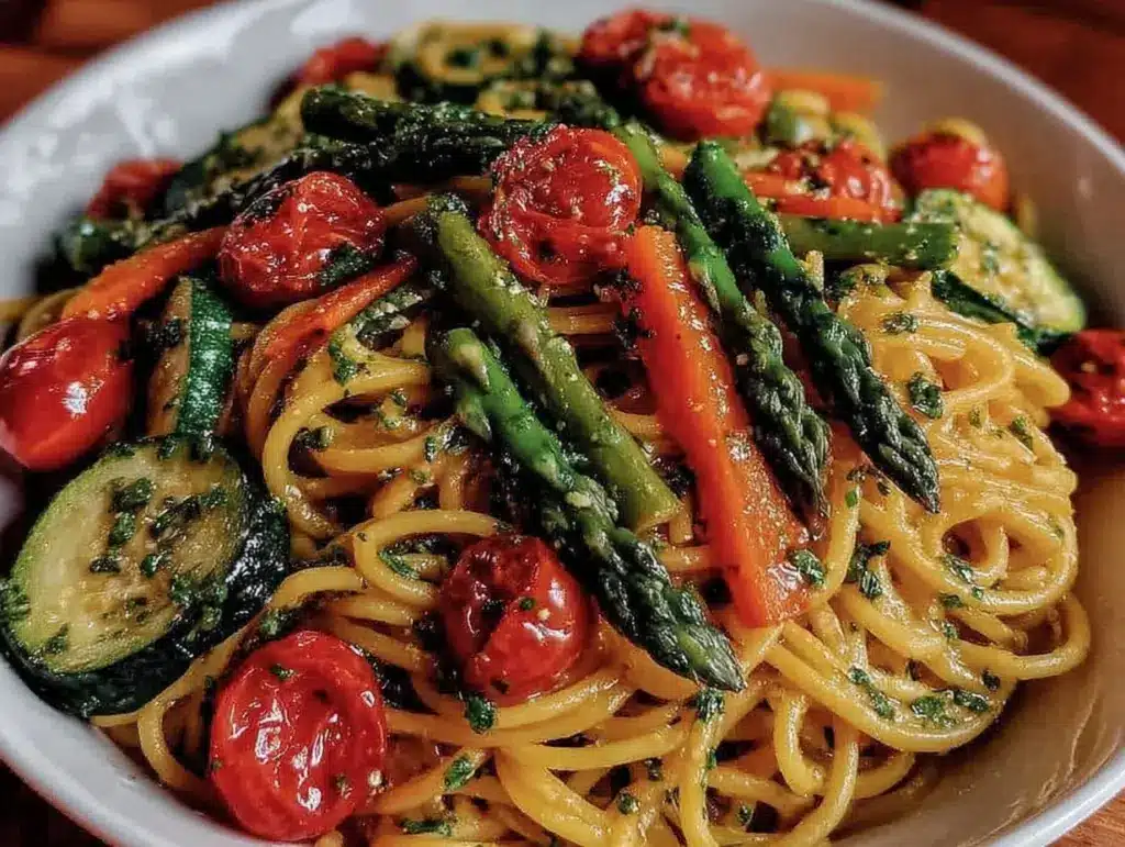 fresh spring vegetable primavera - featured image