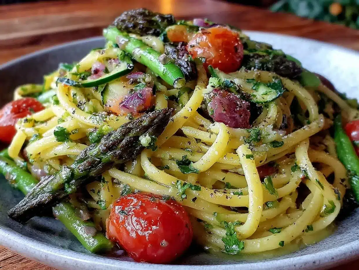 fresh spring vegetable primavera preparation steps