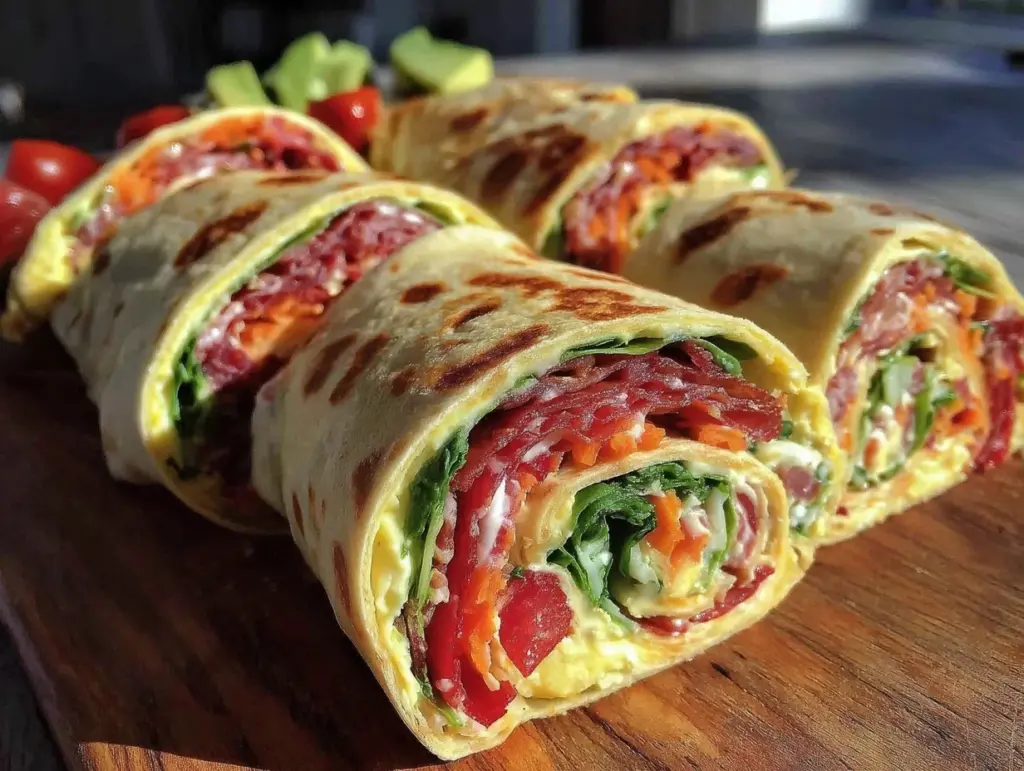 fresh spring veggie pinwheels - featured image