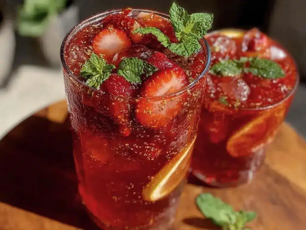 fresh strawberry mint lemonade - featured image