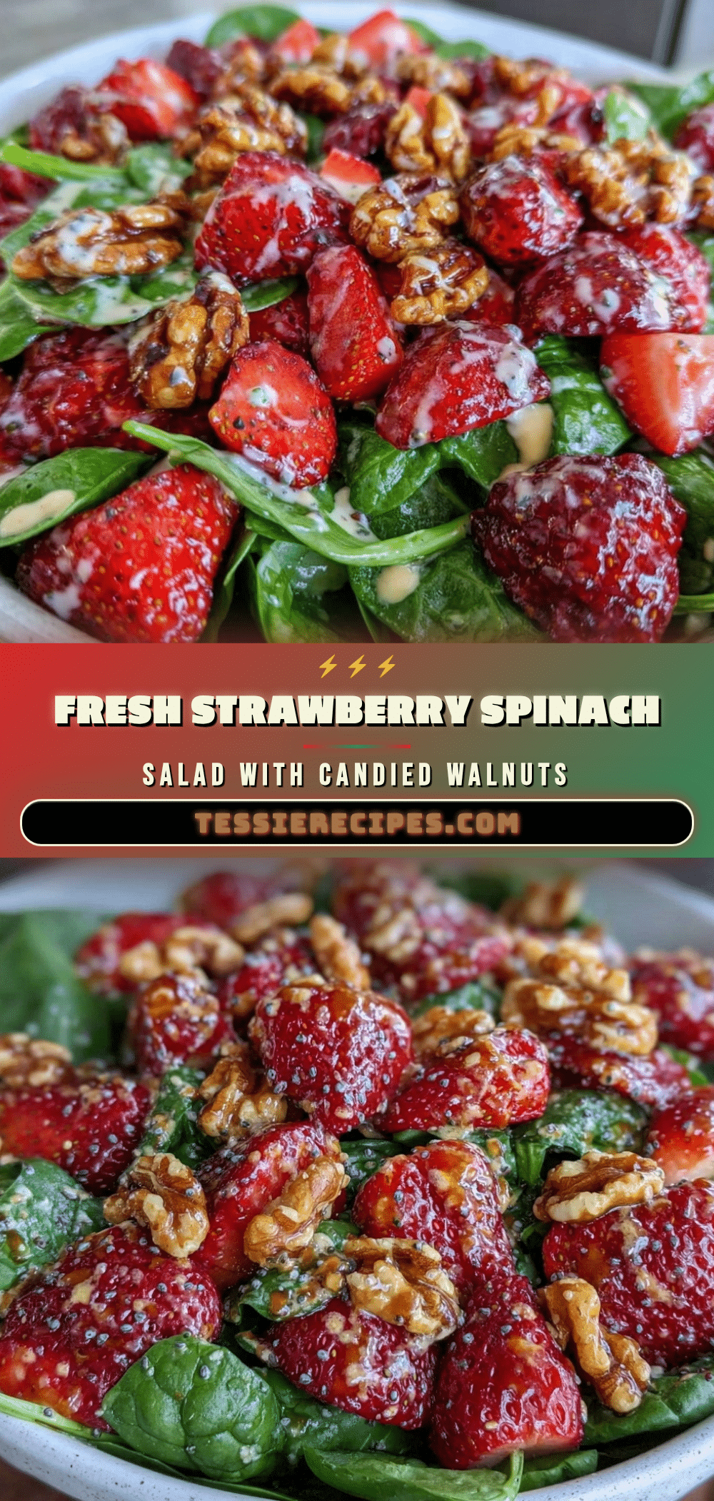 fresh strawberry spinach salad recipe