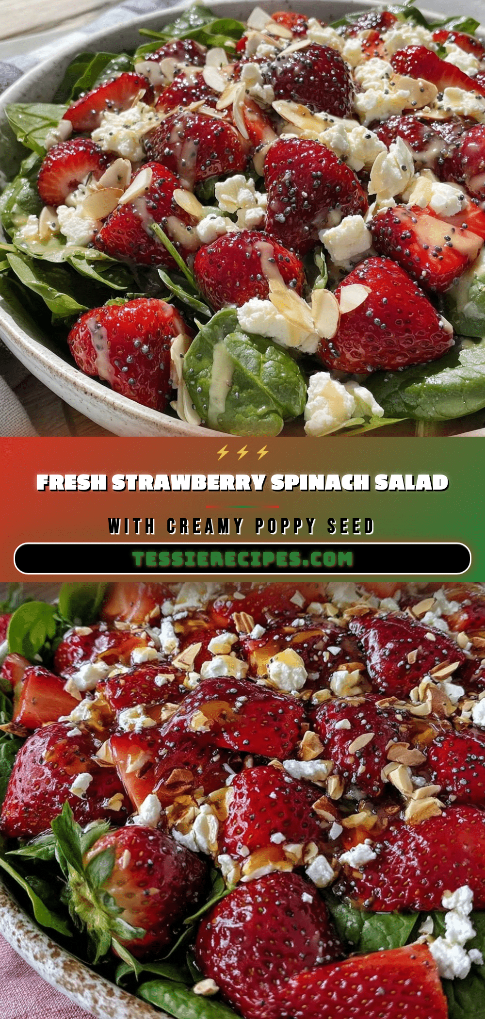 fresh strawberry spinach salad recipe
