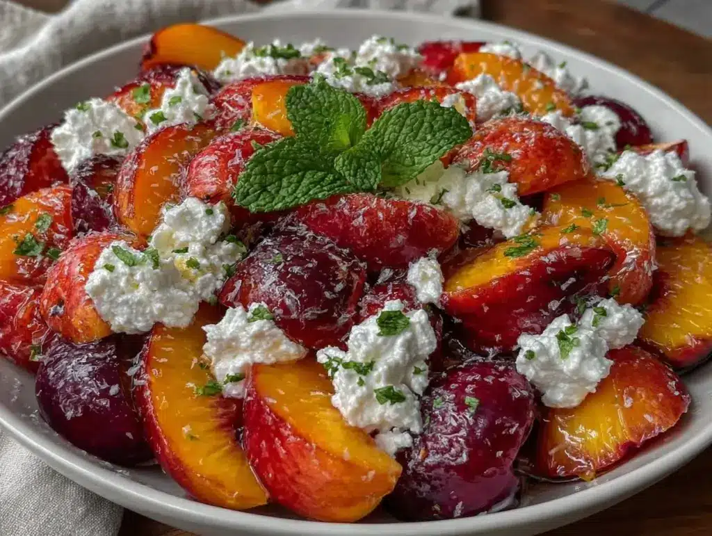 fresh summer stone fruit salad - featured image