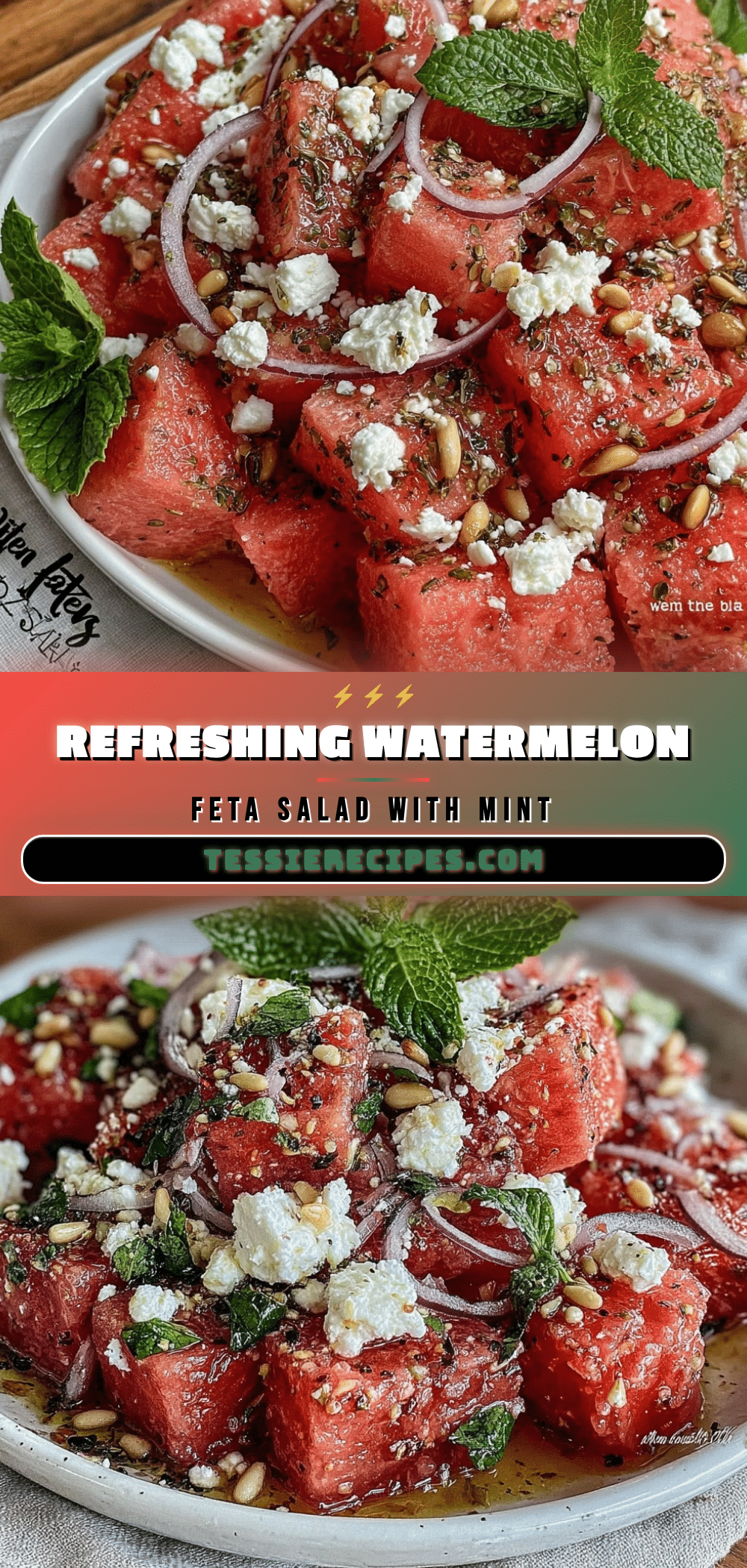 fresh watermelon feta salad recipe
