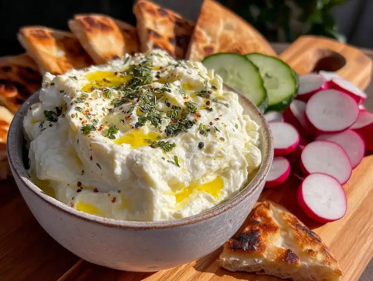 fresh whipped feta dip preparation steps