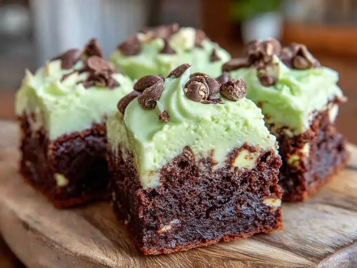fudgy mint chocolate chip brownies preparation steps