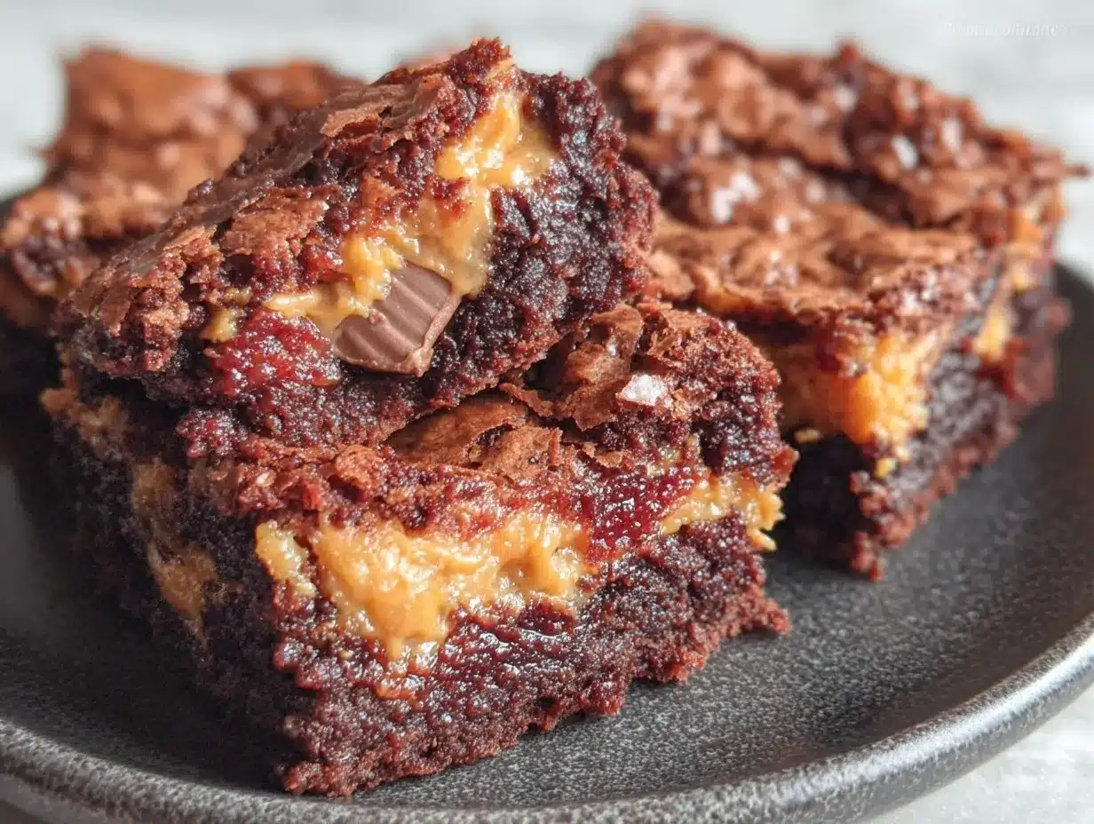 fudgy peanut butter cup brownies preparation steps