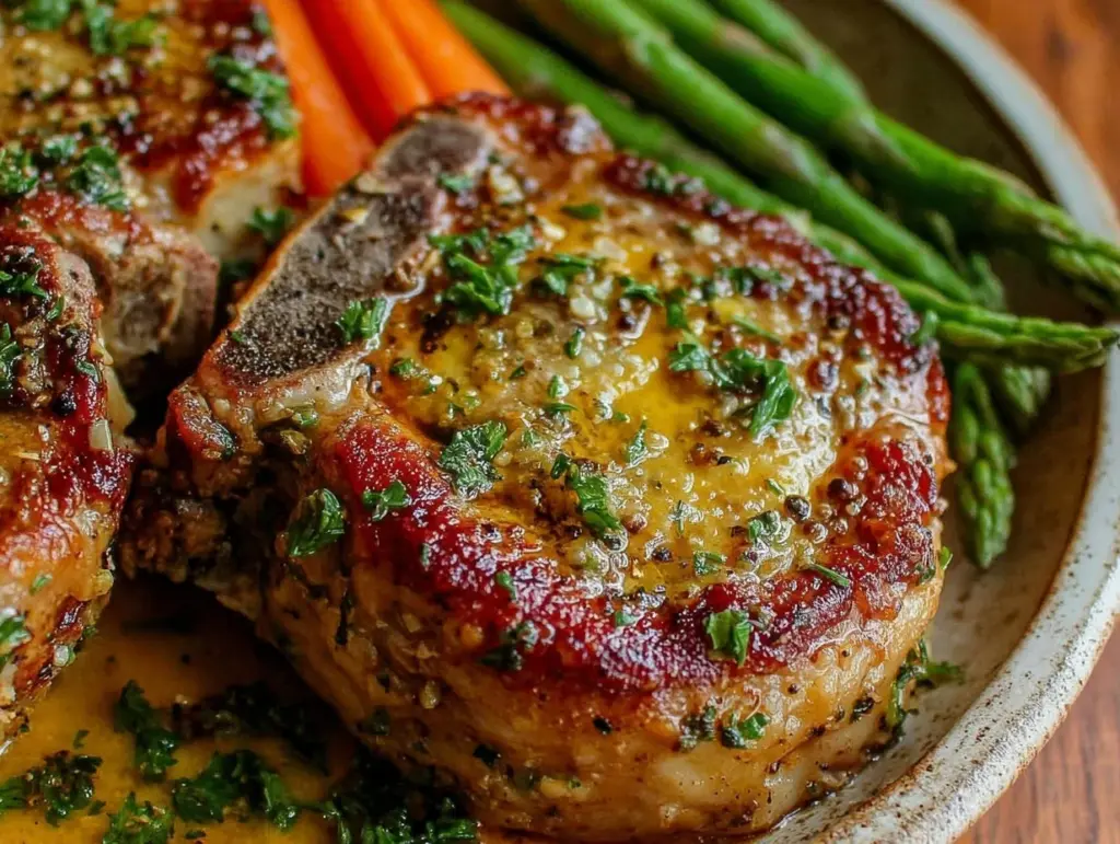 garlic butter pork chops - featured image