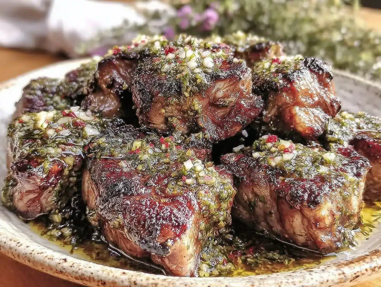 garlic herb lamb chops preparation steps