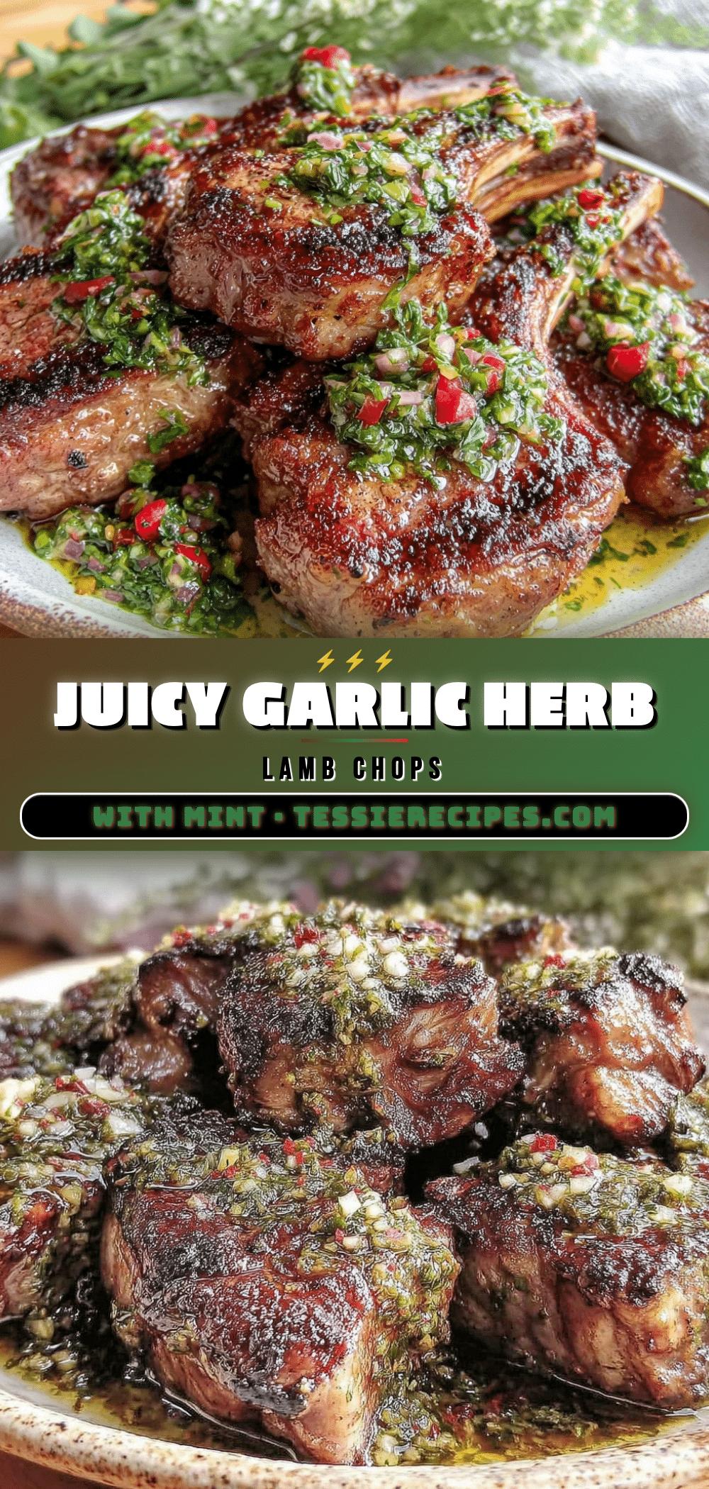 garlic herb lamb chops recipe