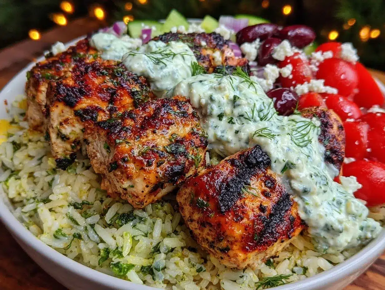 Greek Chicken Bowls preparation steps