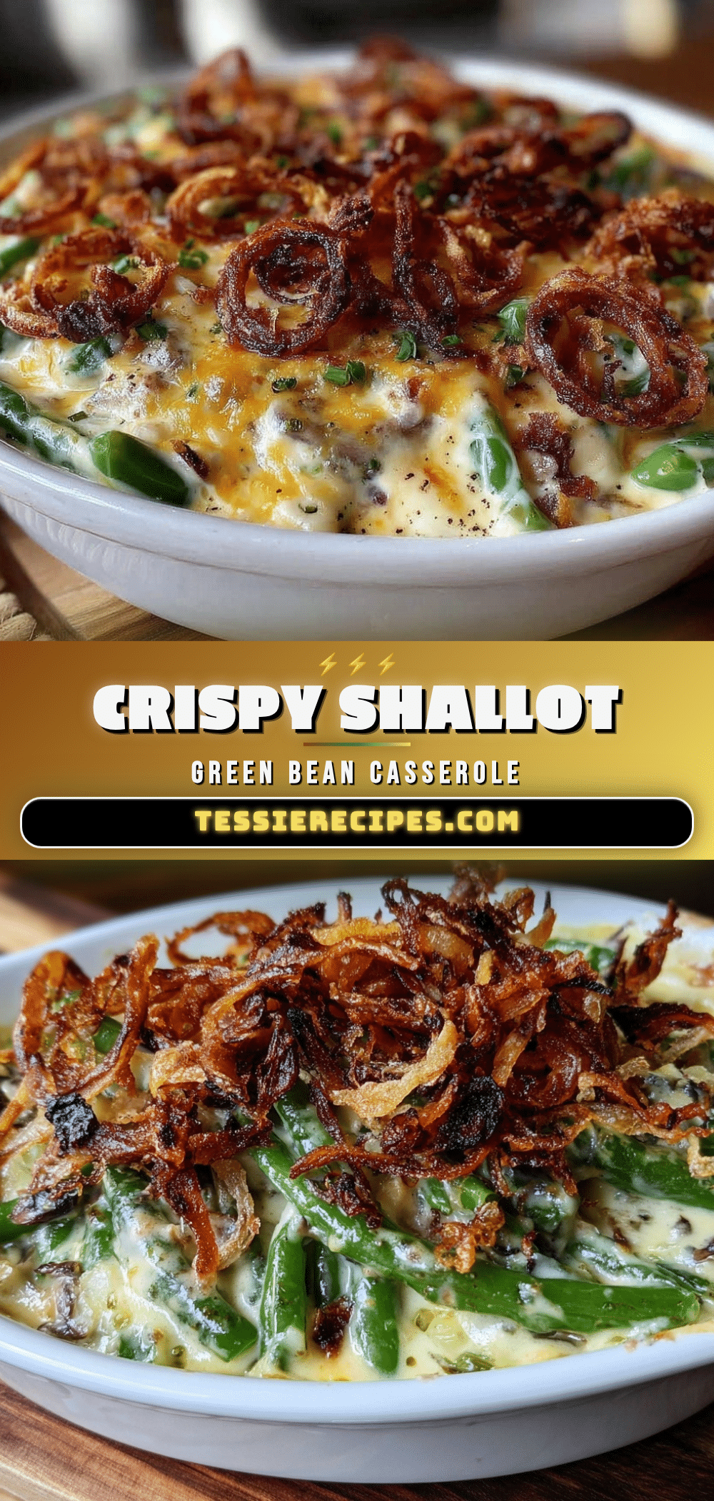 green bean casserole with crispy shallots recipe