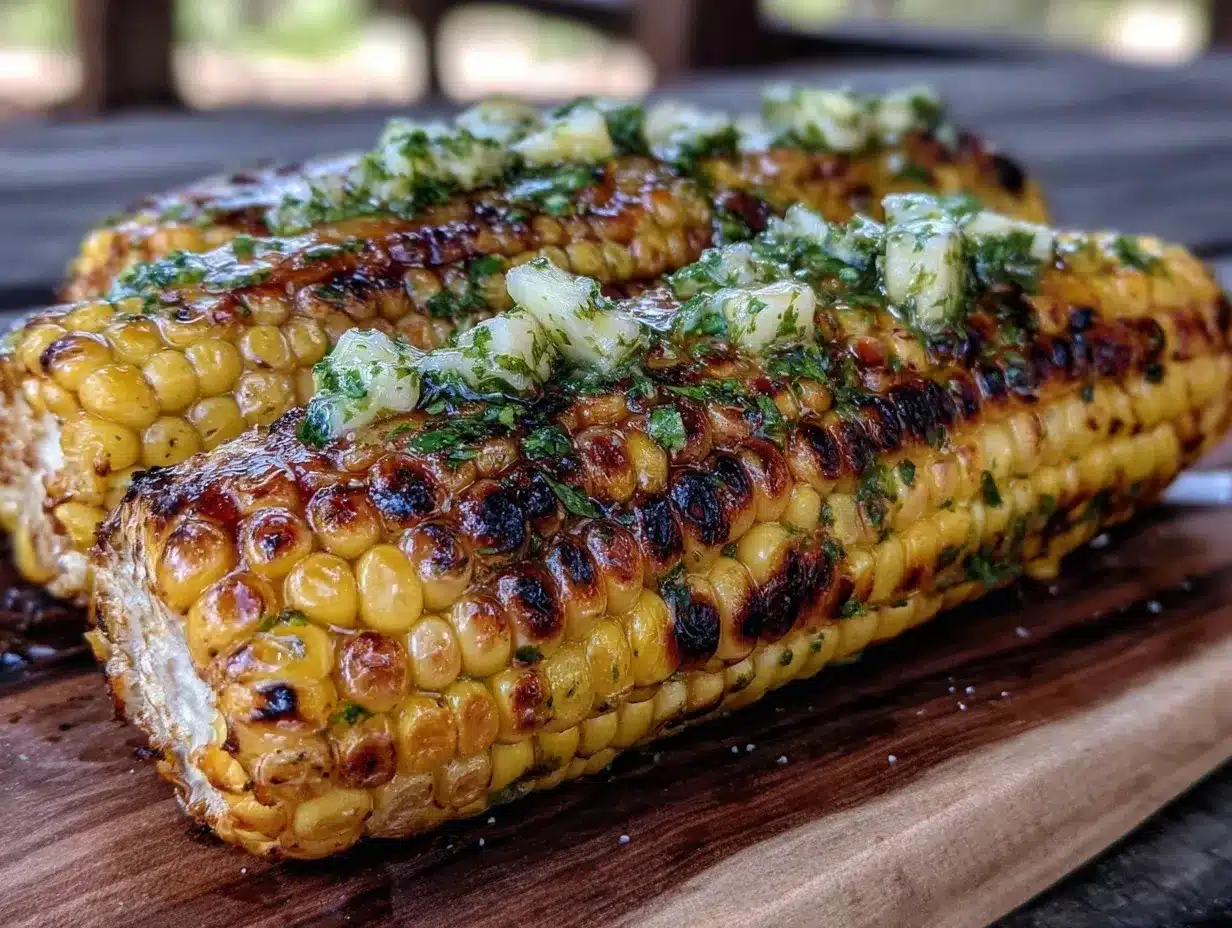 grilled corn with cilantro lime butter preparation steps