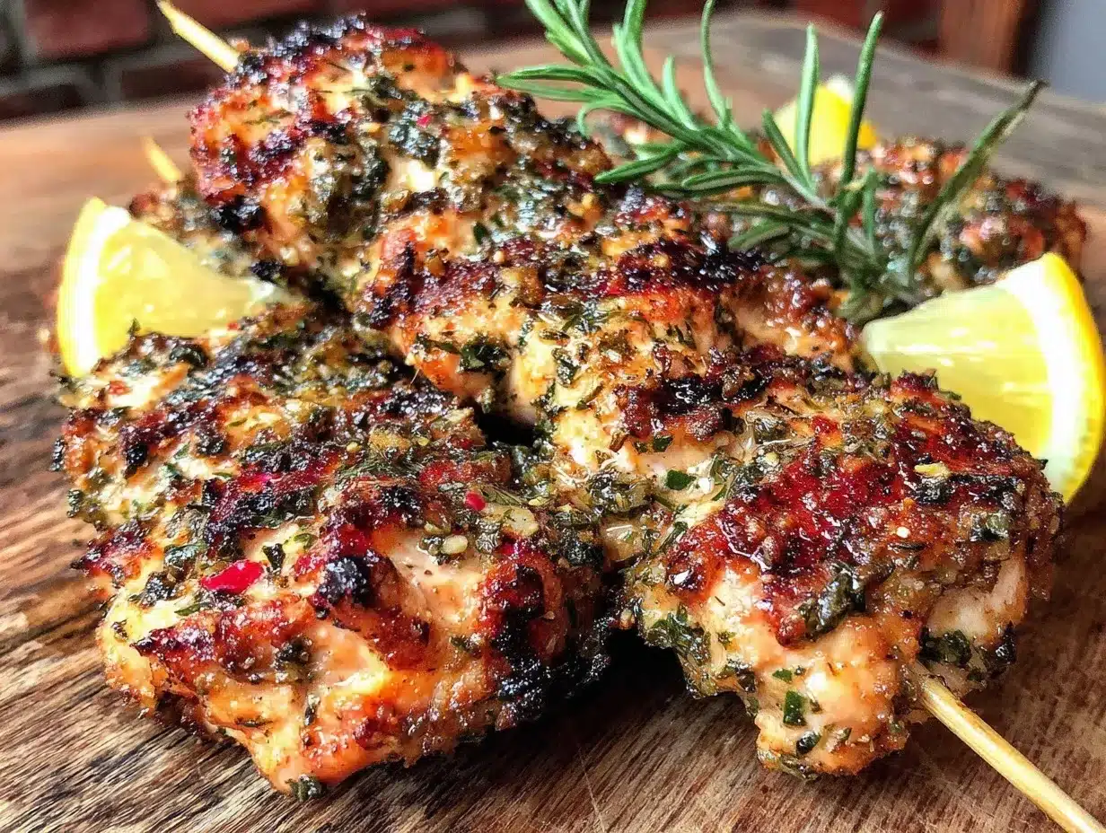 grilled lemon herb chicken skewers preparation steps