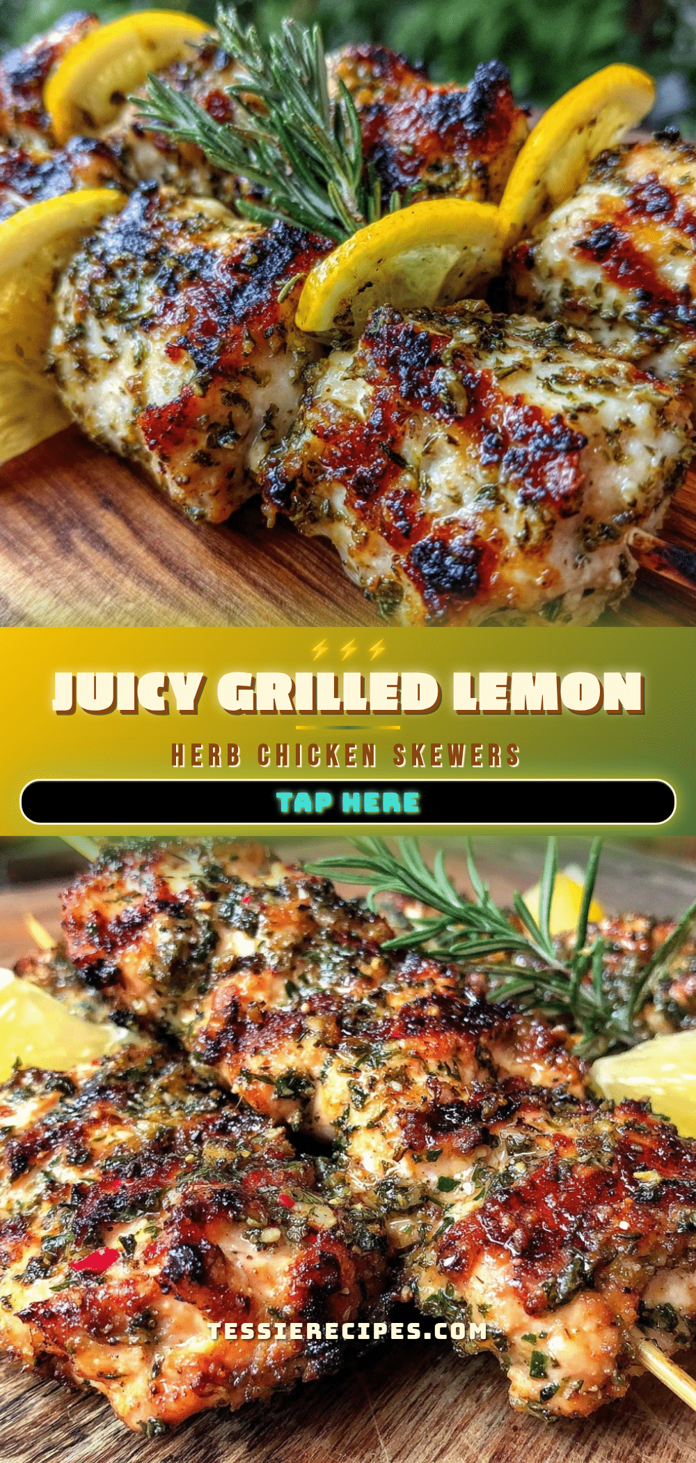grilled lemon herb chicken skewers recipe