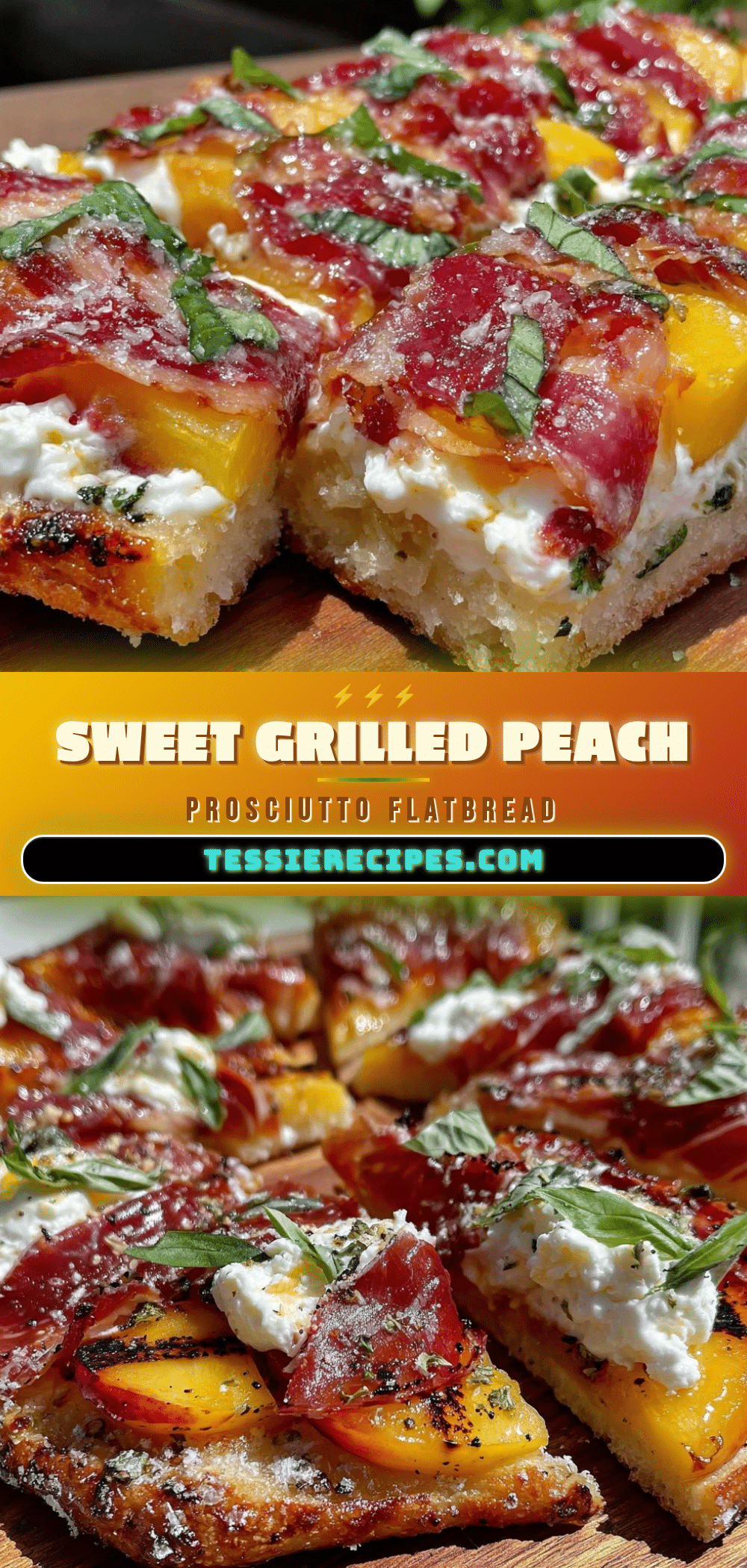 grilled peach prosciutto flatbread recipe