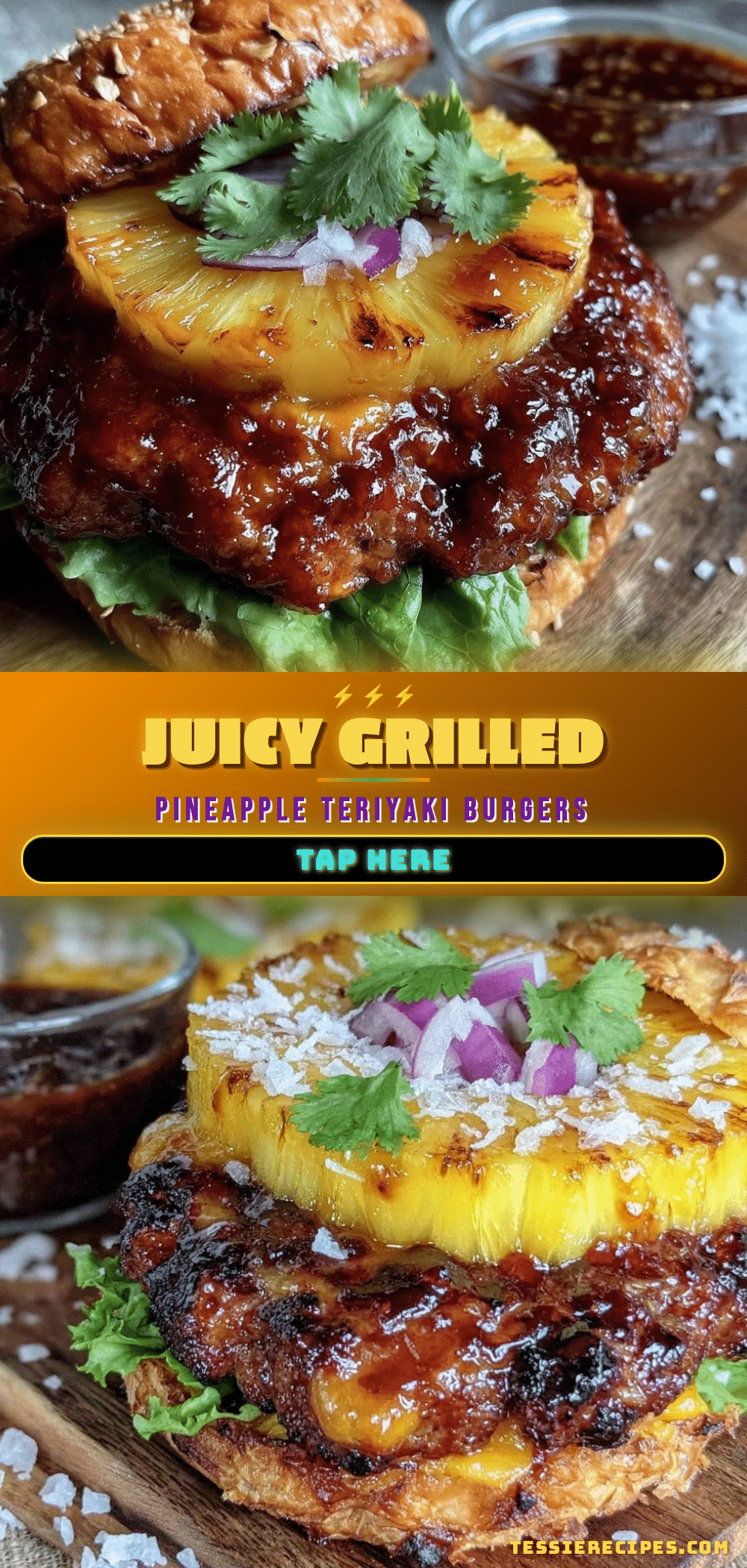 grilled pineapple teriyaki burgers recipe