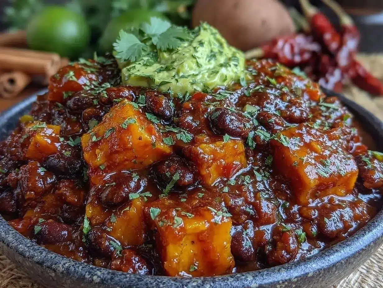 hearty black bean and sweet potato chili preparation steps