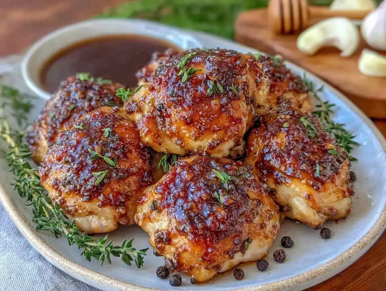 honey balsamic chicken thighs preparation steps