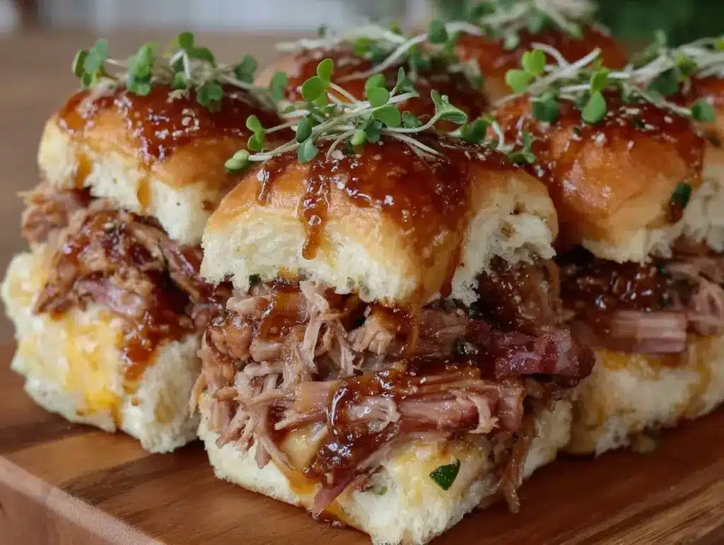 honey Dijon pulled ham sliders - featured image