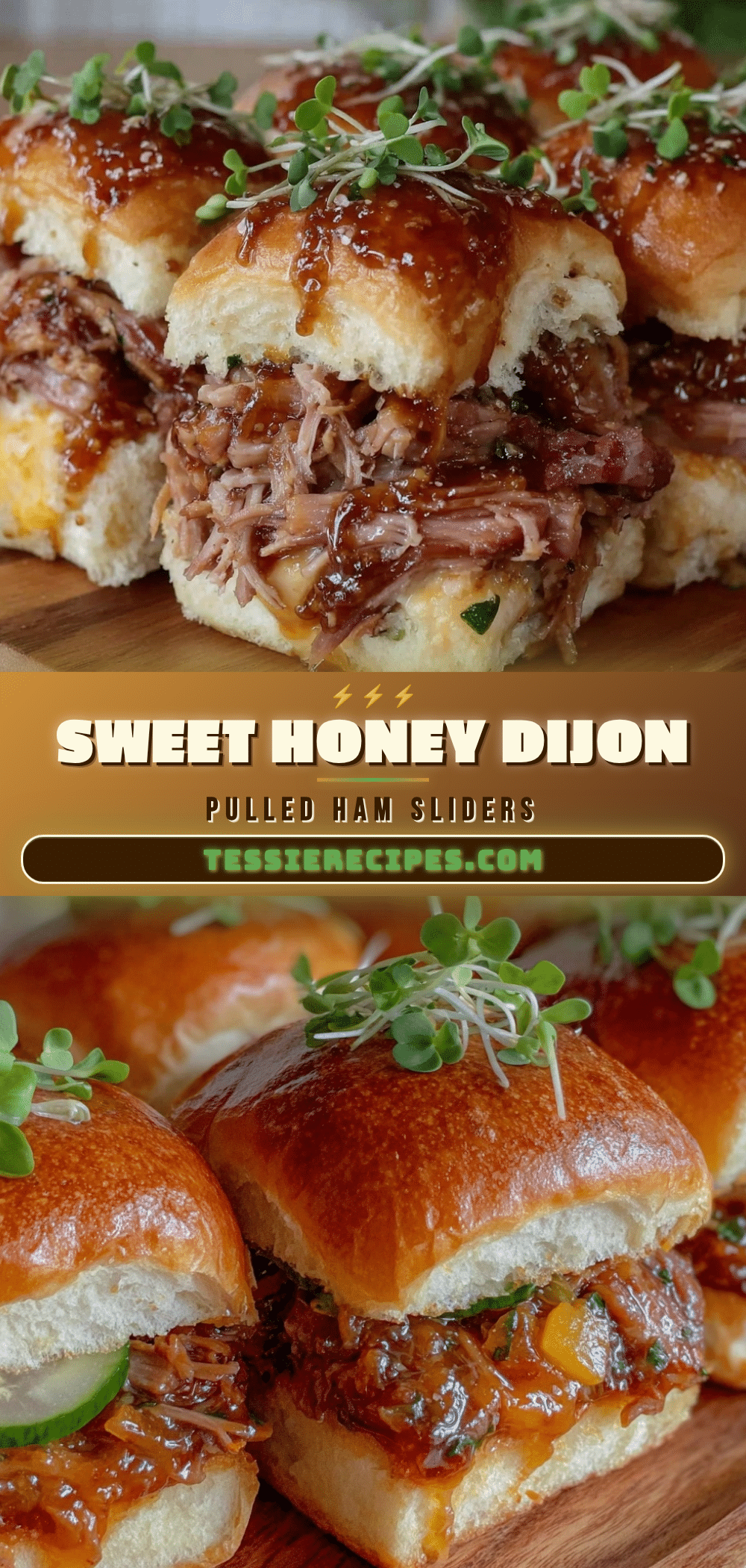 honey Dijon pulled ham sliders recipe