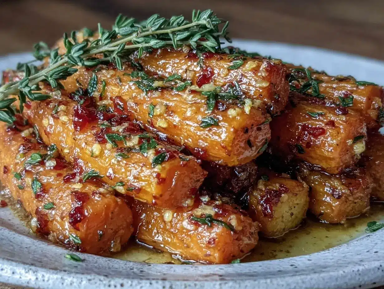 honey roasted carrots with thyme preparation steps