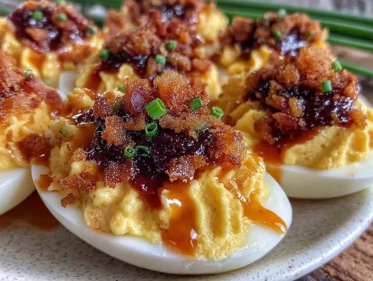 honey sriracha deviled eggs preparation steps