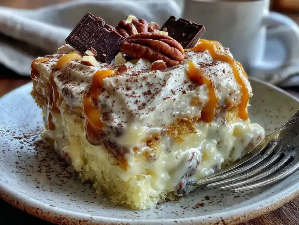 irish cream poke cake - featured image