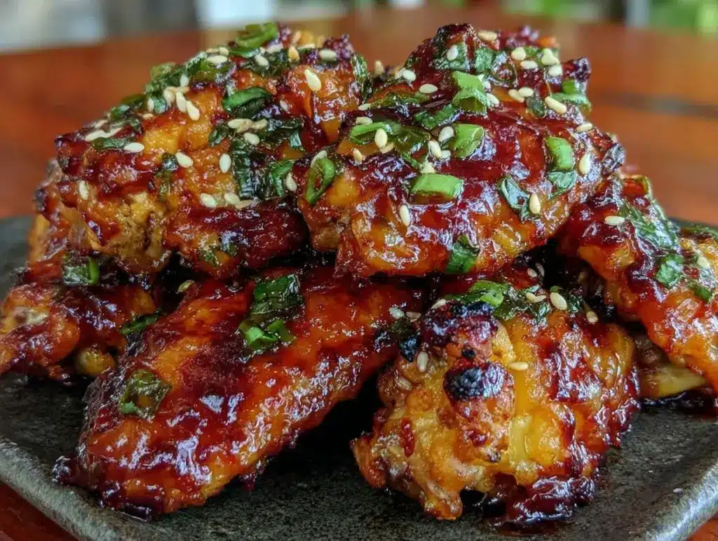 Korean BBQ chicken wings - featured image