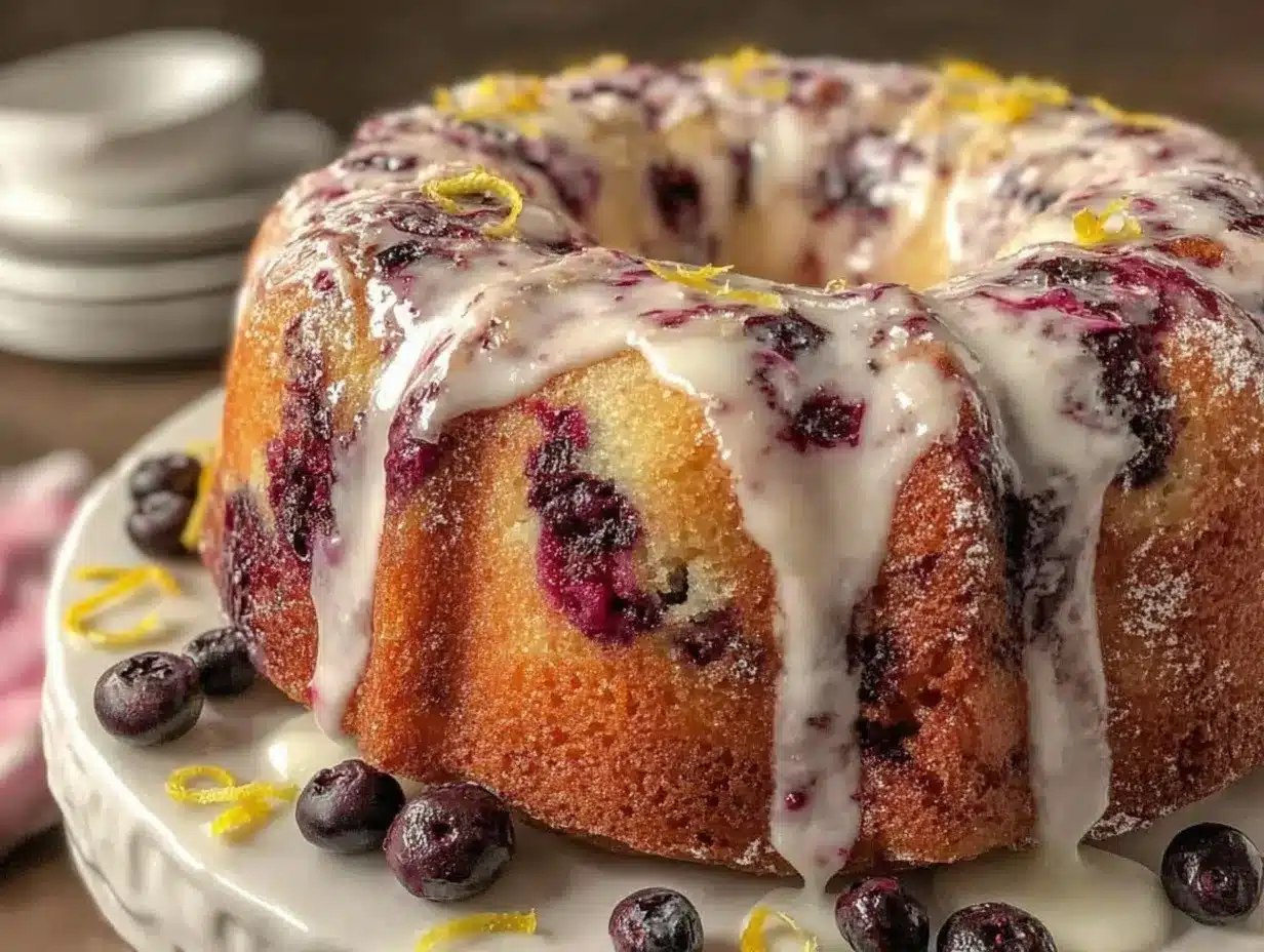 lemon blueberry bundt cake preparation steps