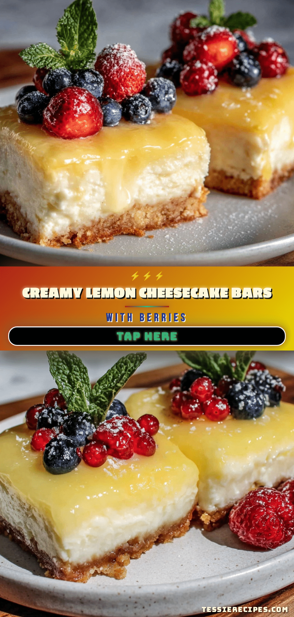 lemon cheesecake bars recipe