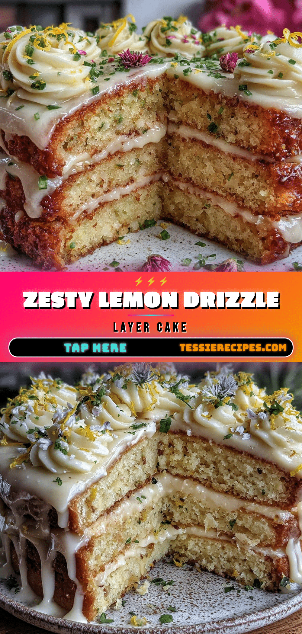 lemon drizzle layer cake recipe